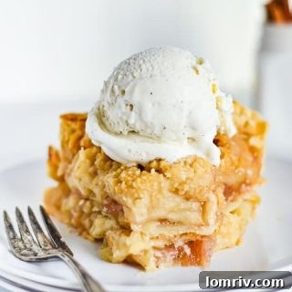 A slice of Dutch apple pie.