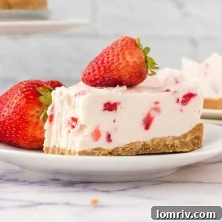 No Bake Strawberry Cheesecake