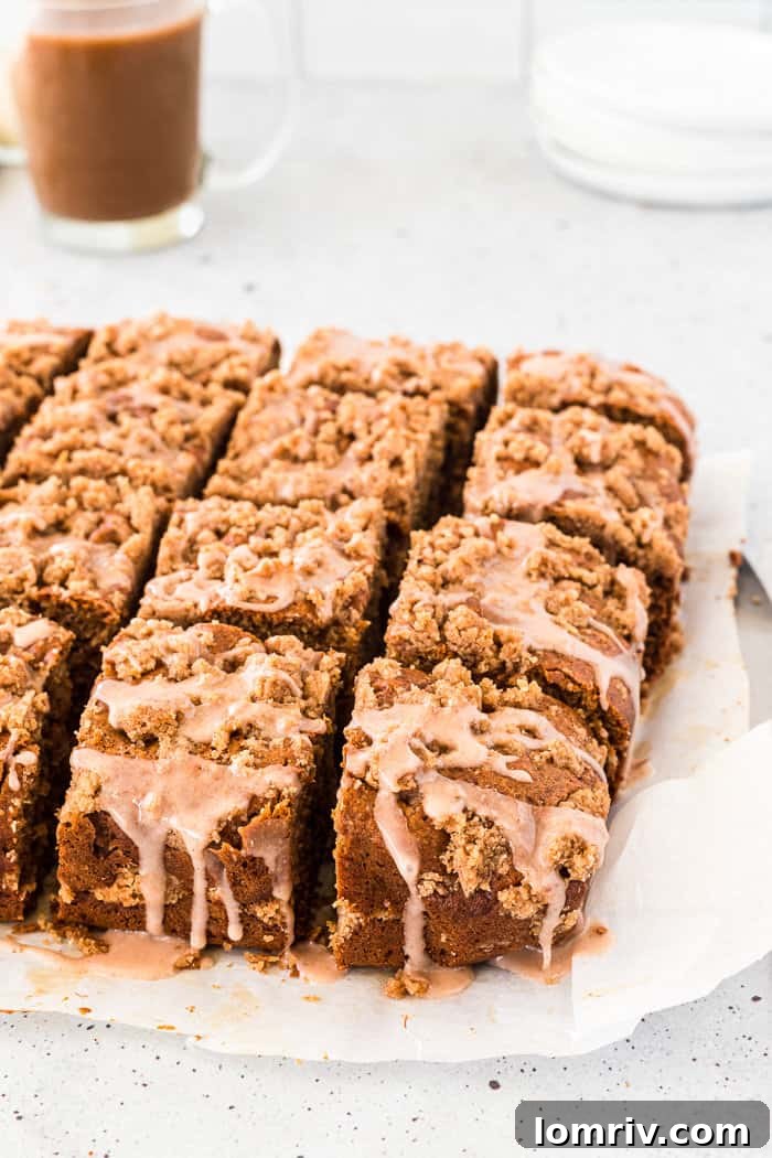 Beautifully glazed chai coffee cake