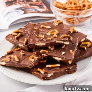 Pumpkin Bark with Toffee and Pretzels