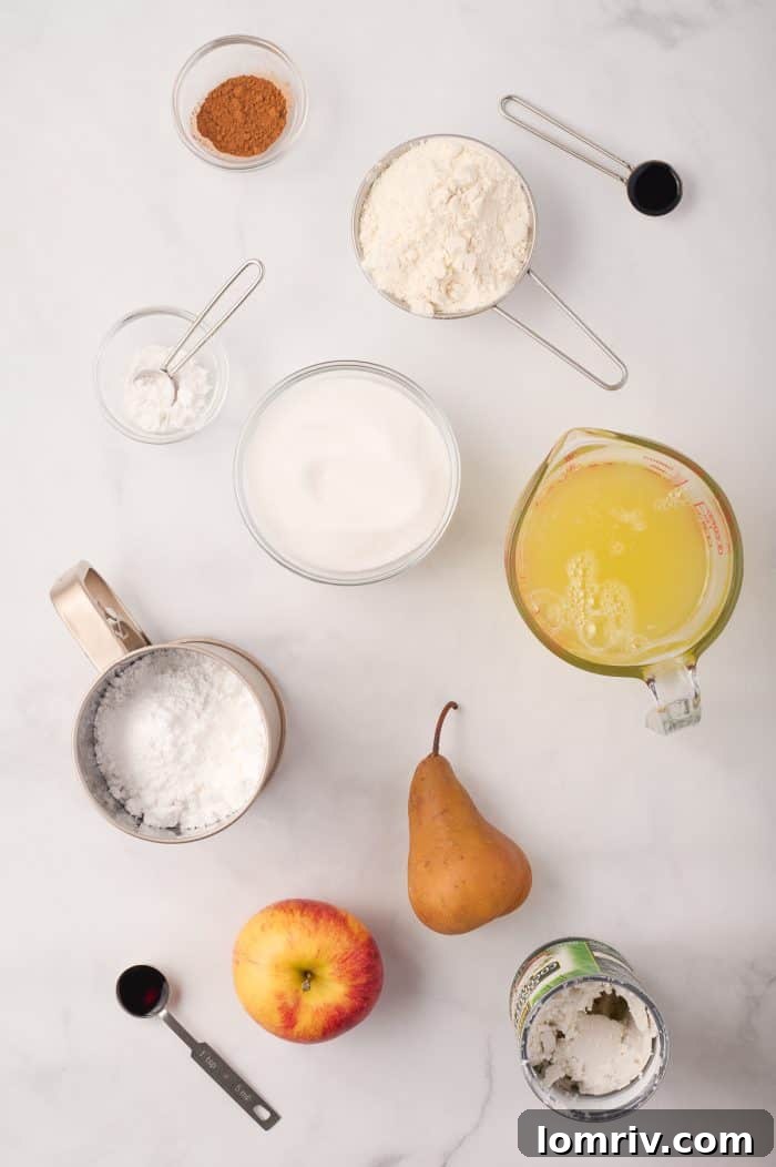 Pumpkin spice angel food cake ingredients.