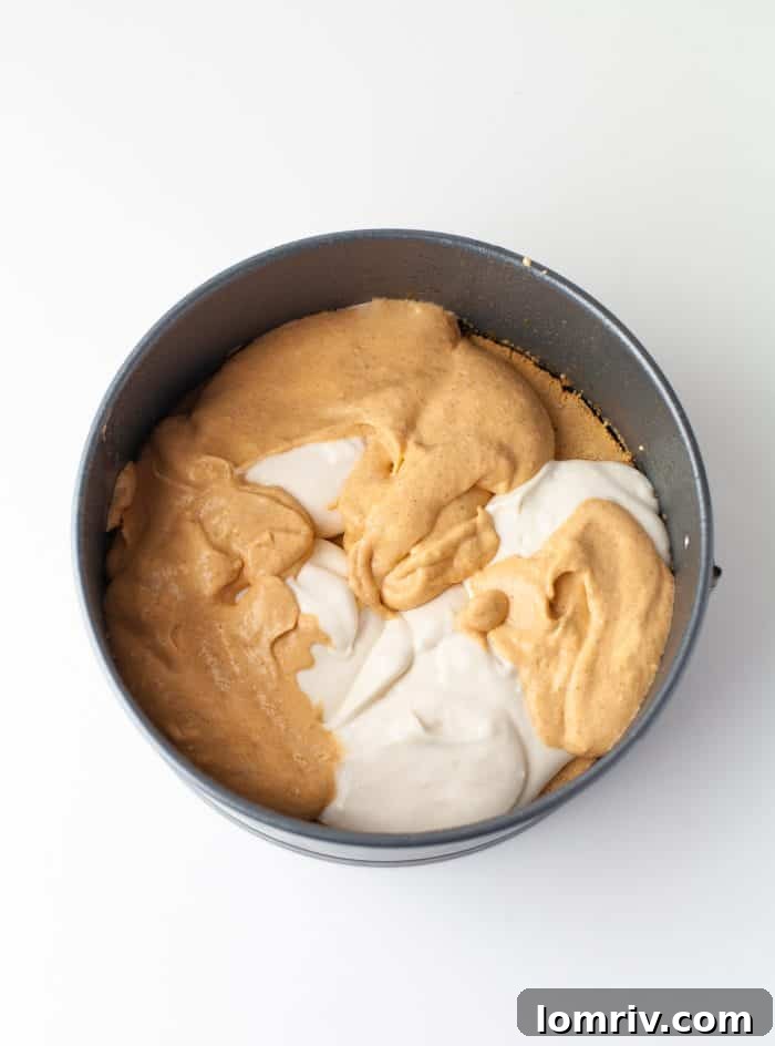 Pumpkin cheesecake batter.