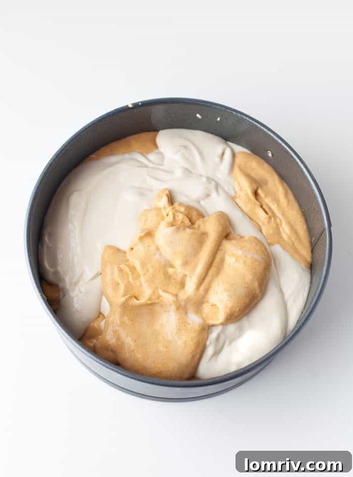 Pumpkin cheesecake batter.