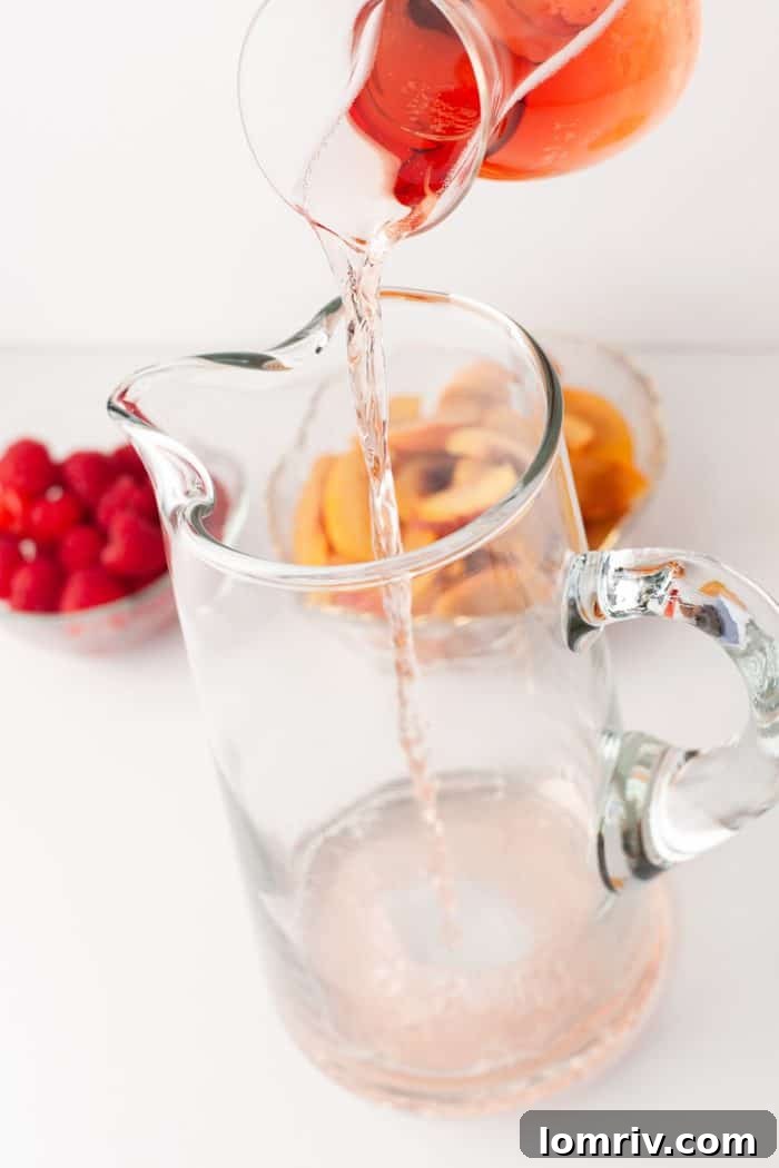 How to make peach sangria.