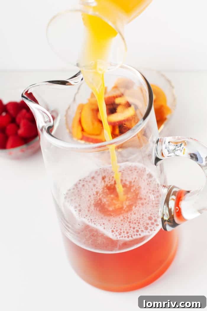 How to make peach sangria.
