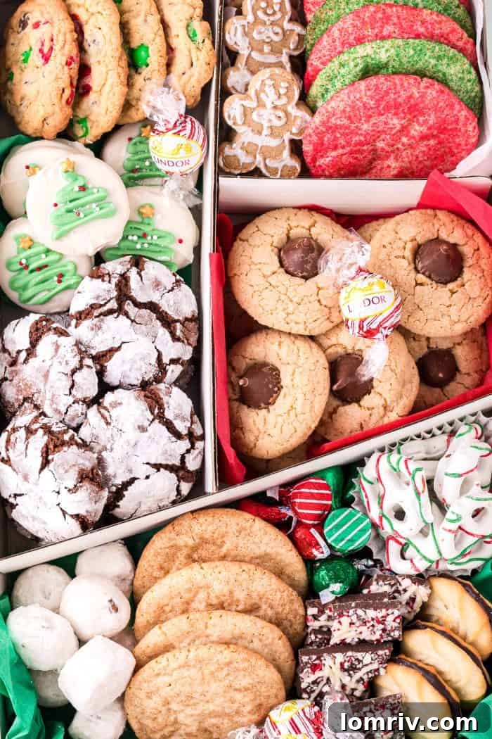 A selection of holiday cookies, emphasizing their delicious appeal.