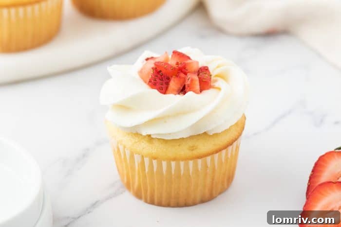 Strawberry shortcake cupcakes.