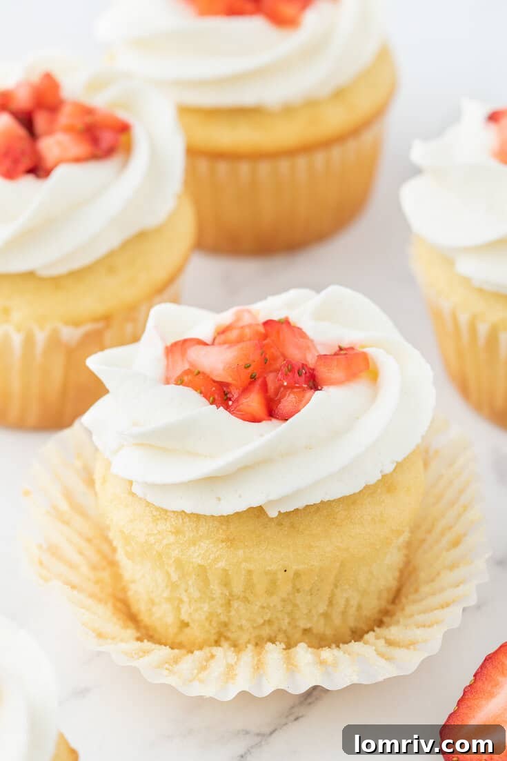 Strawberry shortcake cupcakes.