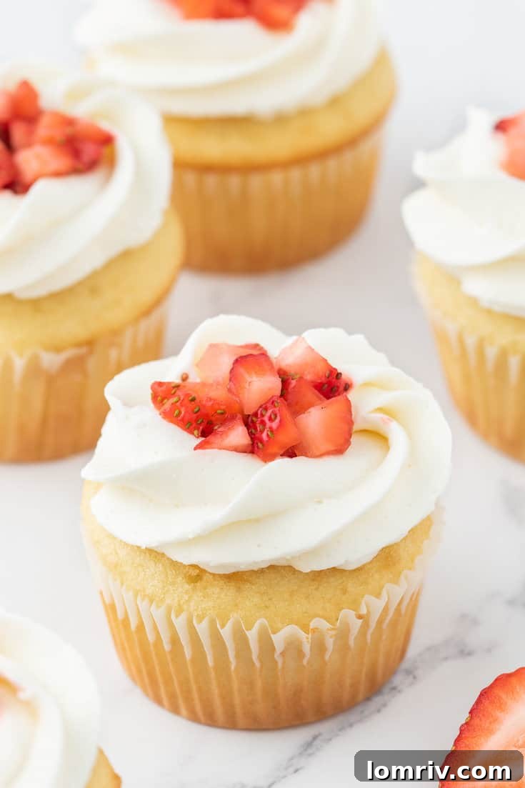 Strawberry shortcake cupcakes.