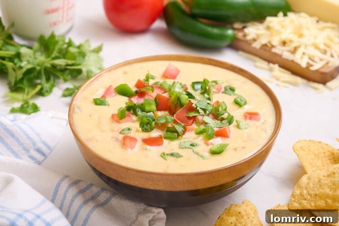 Homemade queso dip 