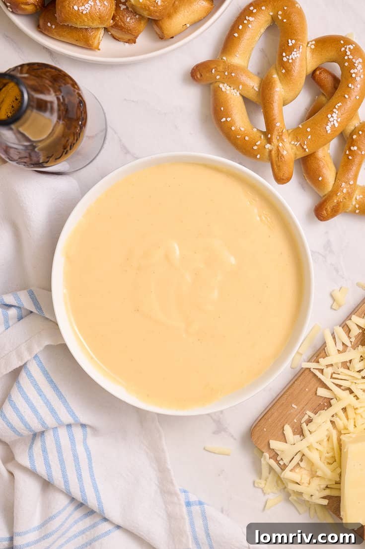 Beer cheddar cheese dip