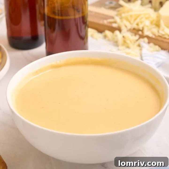 Beer cheddar cheese dip