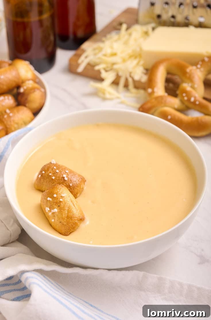 Beer cheddar cheese dip 