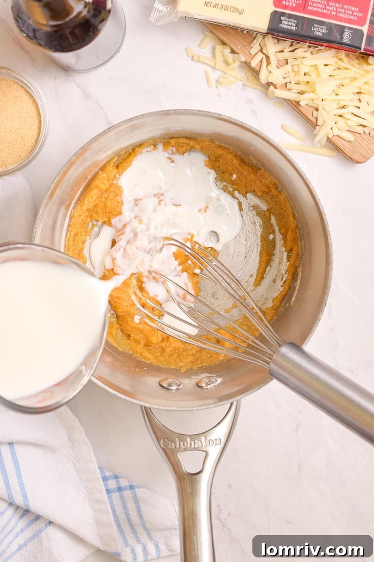 Making beer cheddar cheese dip.