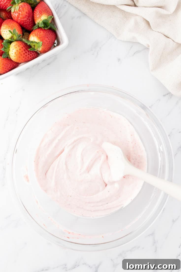 Strawberry cheesecake filling. 