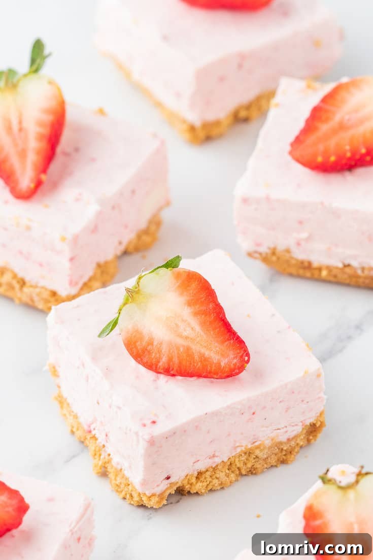 Strawberry cheesecake bars.