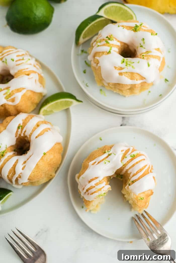 Assortment of Mini Pineapple Lime Mojito Cakes