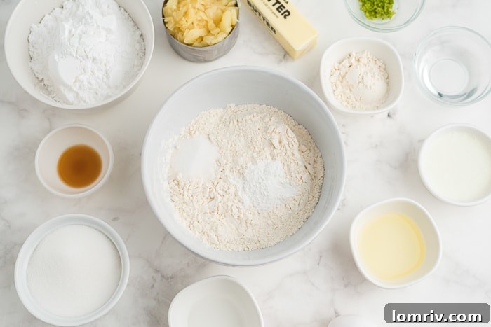 Step 1: Whisking dry ingredients for Mojito Cakes