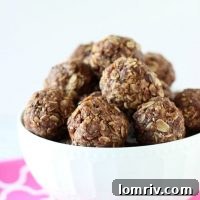 No Bake Chocolate Energy Bites - a healthy and delicious snack