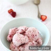 Strawberry Lavender Frozen Yogurt