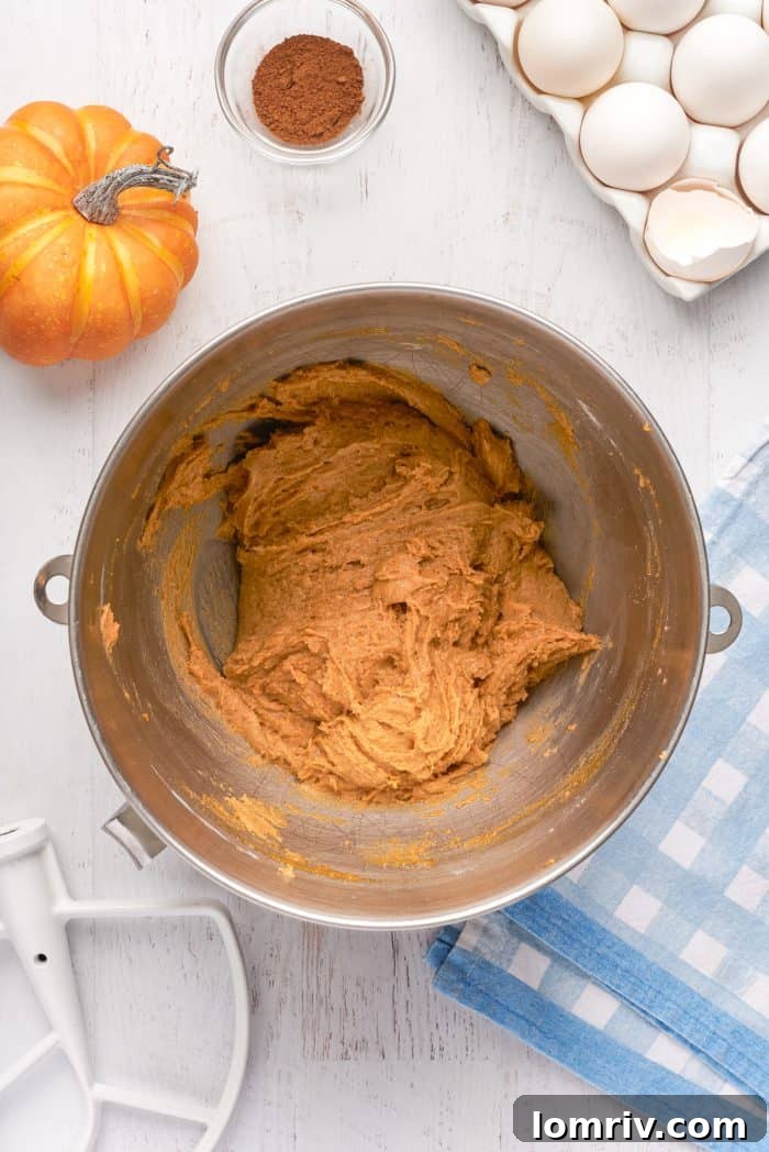 The cookie batter all mixed.