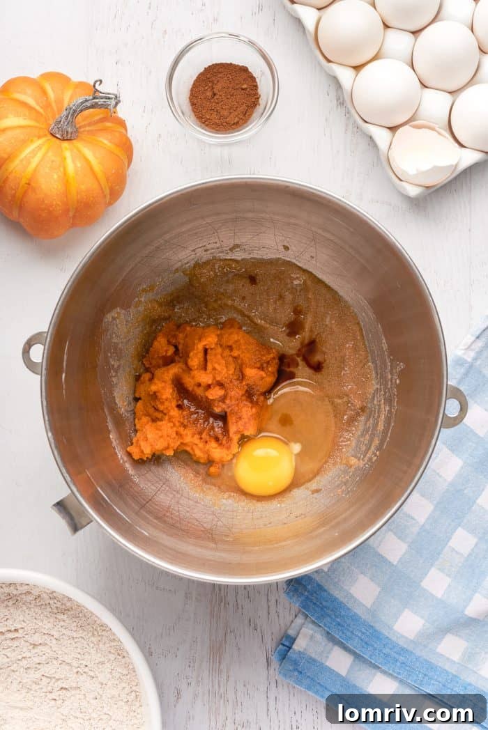 Pumpkin puree mixed with eggs.