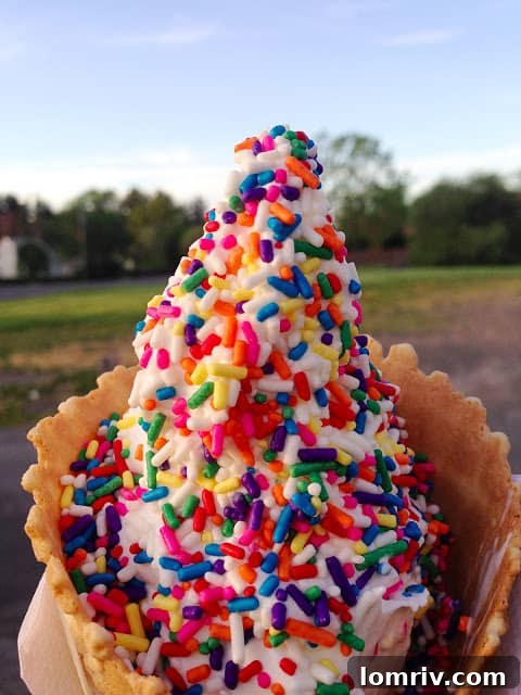 Funfetti Ice Cream Cone Cupcakes, a perfect dessert for summer parties