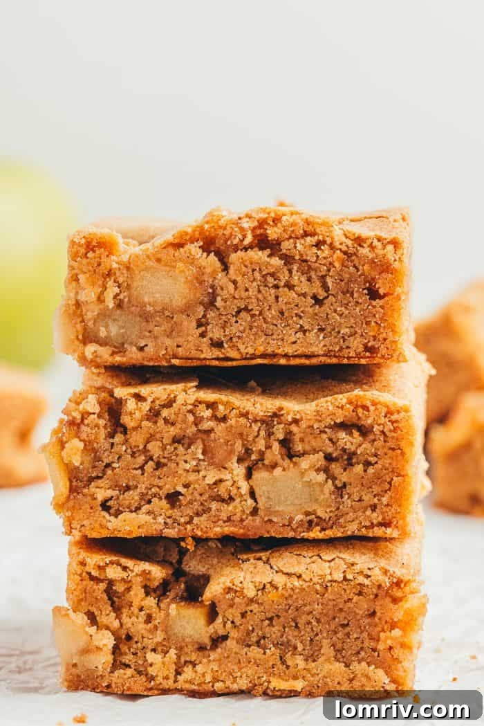 A stack of Apple Blondies.