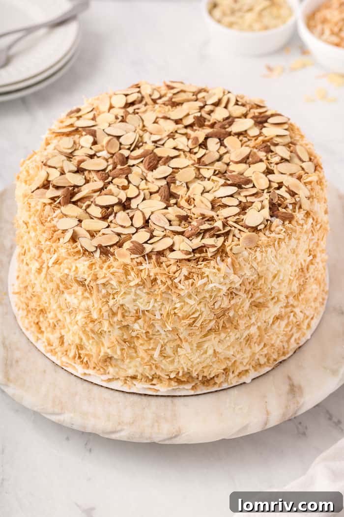 Coconut Almond Cream Cake