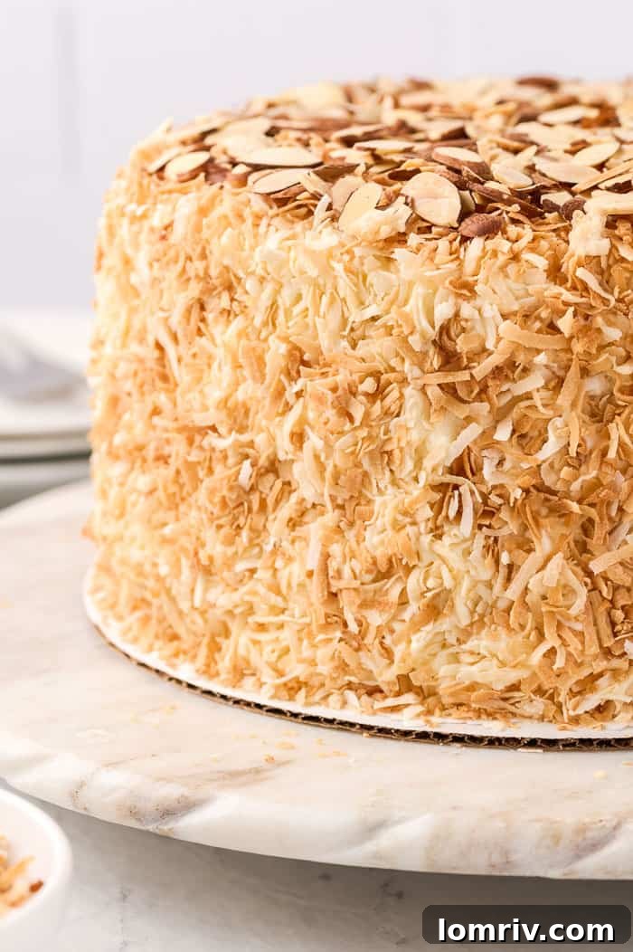 Coconut Almond Cream Cake