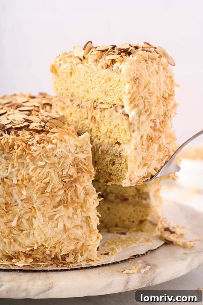 Coconut Almond Cream Cake