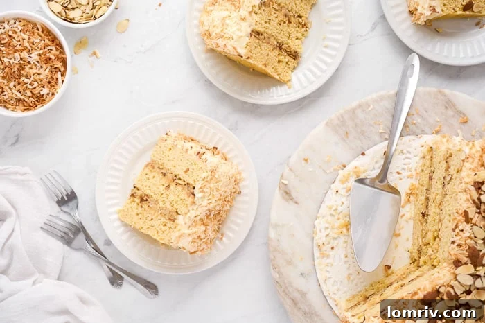 Coconut Almond Cream Cake