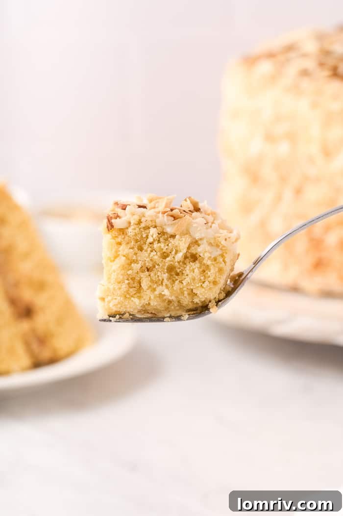 Coconut Almond Cream Cake