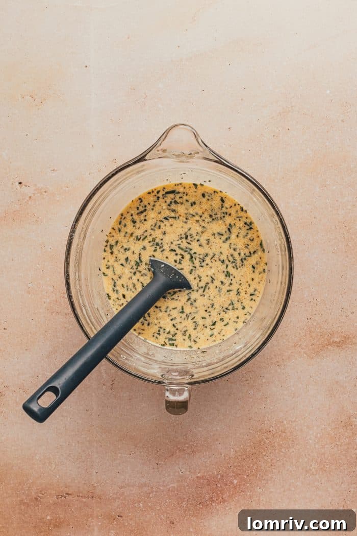 The brown butter and rosemary added to the popover batter.