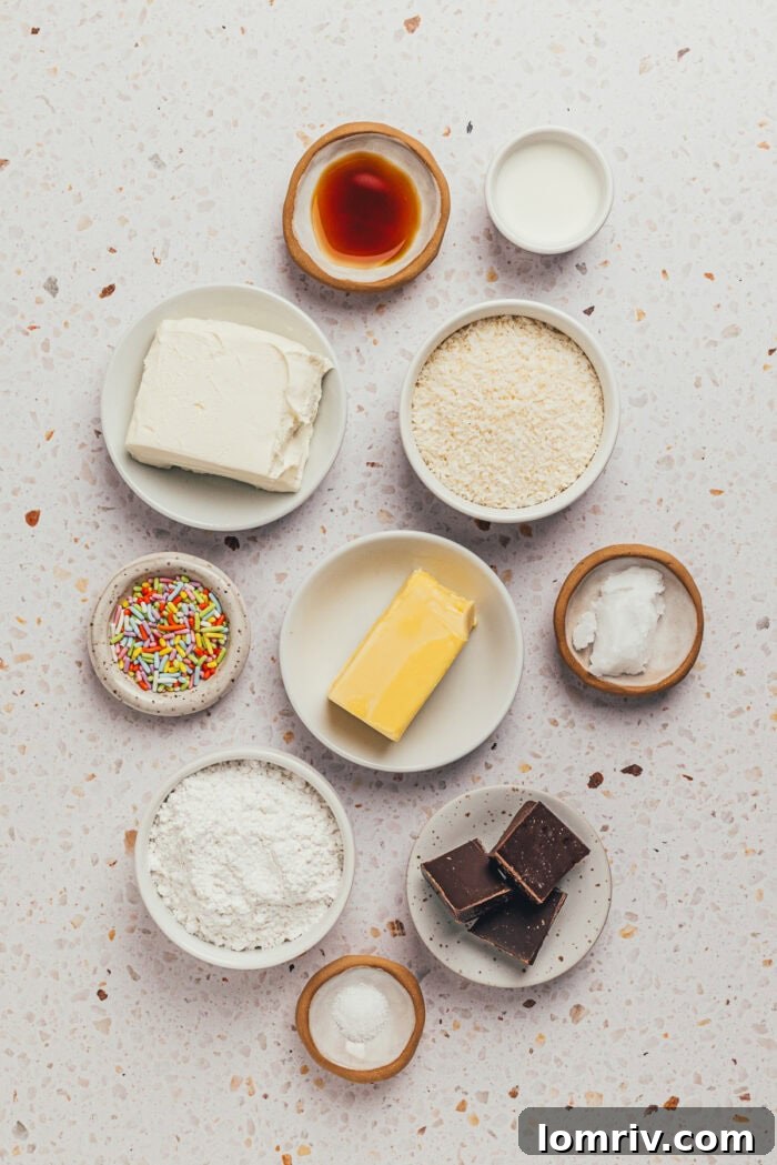 The various ingredients needed to make homemade chocolate Easter eggs.