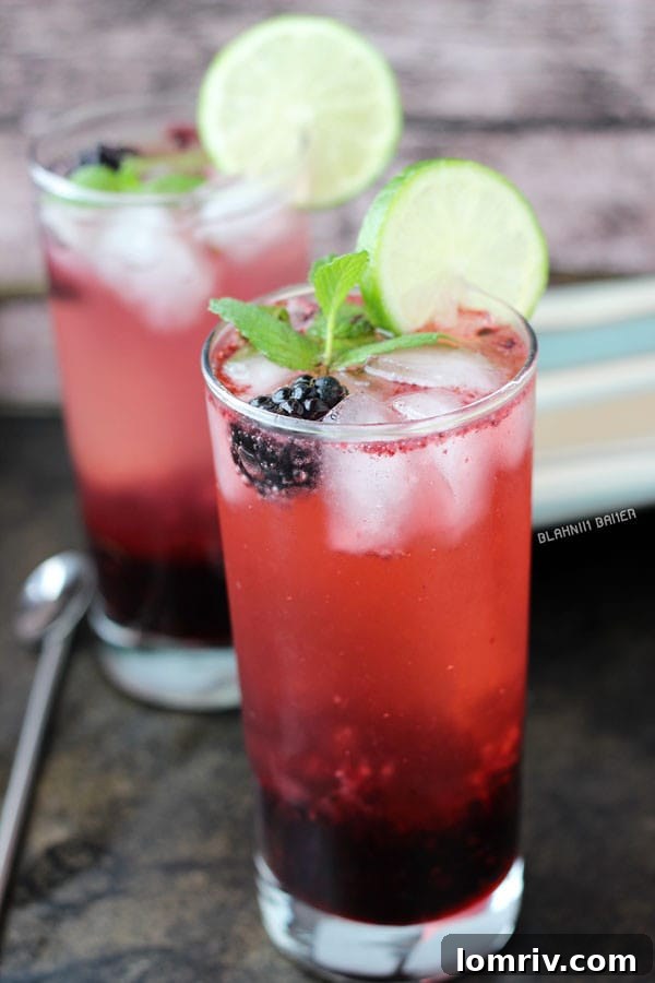 Refreshing Blackberry Lime Mojitos with Fresh Berries