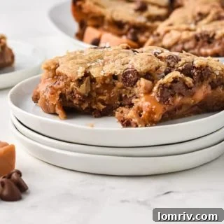 Salted Caramel Chocolate Chip Cookie Bars