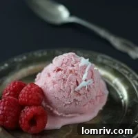 Coconut Raspberry Rhubarb Ice Cream