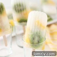 Mango kiwi lemonade popsicles recipe image
