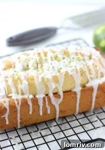 Coconut Key Lime Bread, a tangy and sweet quick bread