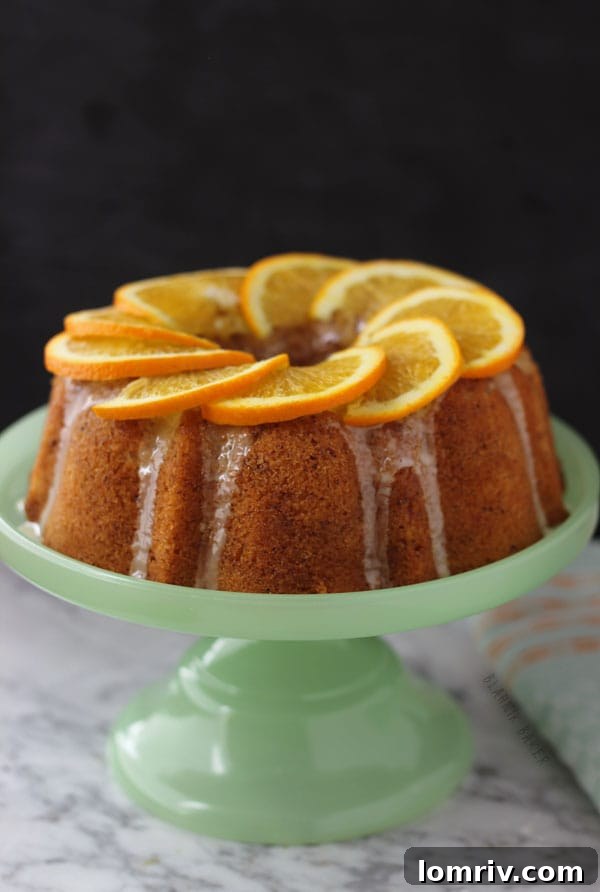 Moist Orange Hazelnut Bundt Cake with Honey Glaze