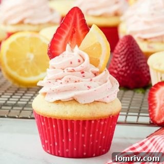 strawberry lemonade cupcakes