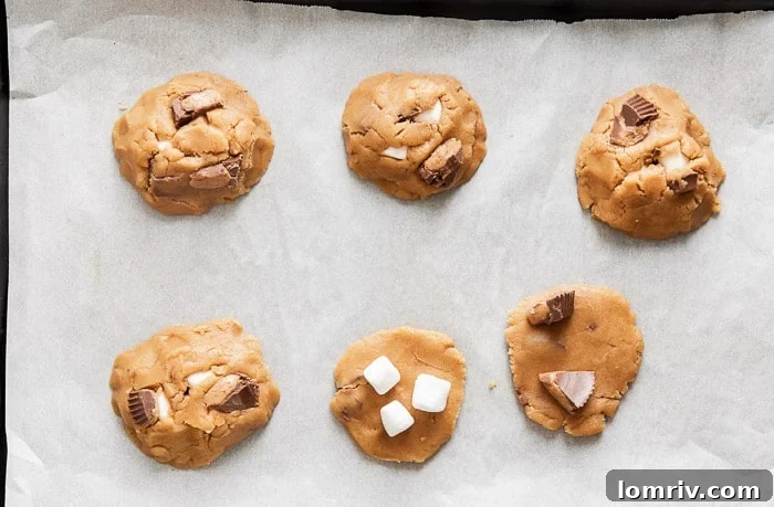 Chewy Peanut Butter Marshmallow Cookies