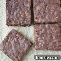 Delicious Brown Butter Walnut Brownies, fresh from the oven, ready to be enjoyed.