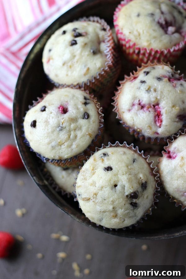 Delicious Chocolate Raspberry Freekeh Muffins, a hearty and moist whole grain freekeh recipe, beautifully presented on a cooling rack.