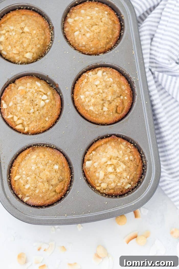 Homemade Banana Coconut Macadamia Muffins Recipe