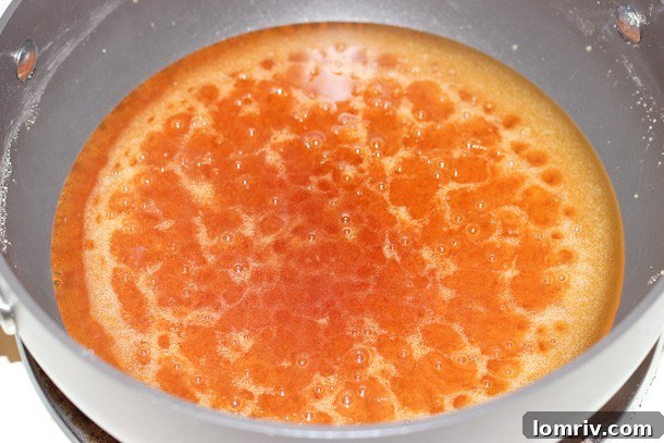 Close-up of Salted Caramel Drizzle on Spiced Apple Cake