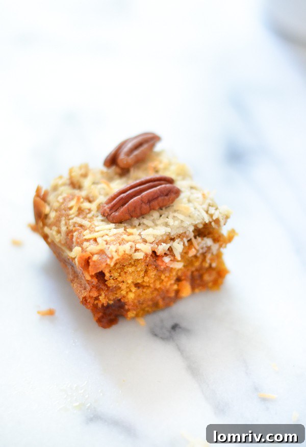 A stack of delicious Butterscotch Pumpkin Cake Bars, ready for serving.