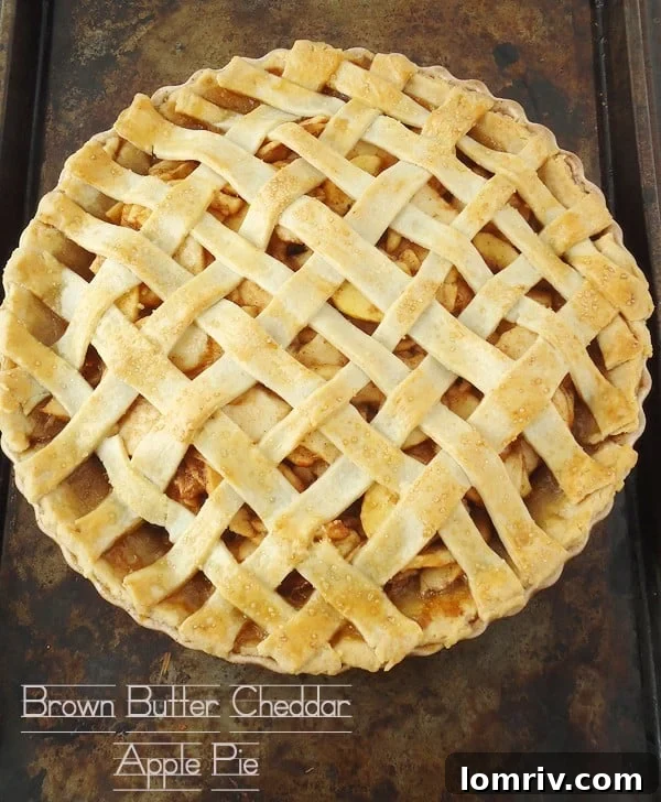 Brown Butter Cheddar Apple Pie - a unique holiday dessert