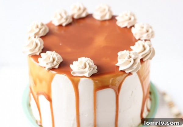 Spiced Apple Cake with Salted Caramel Frosting - a rich and flavorful dessert